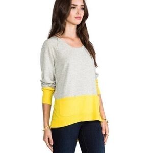 MICHAEL STARS Yellow Colorblock Sweater Size XS